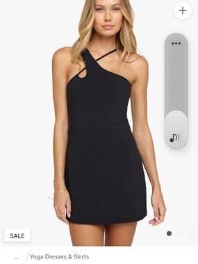 NWT Spiritual Gangster  Asymmetric Black Tennis Dress With Built In Shorts XS